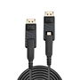 Lindy 10m Fibre Optic Hybrid Mini DisplayPort 1.4 Cable con Conectores DP Desmontables