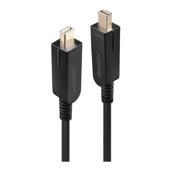 Lindy Cable Híbrido de Fibra Óptica Mini DisplayPort 1.4 de 10m con Conectores DP Extraíbles Lindy Cable Híbrido de Fibra Óptica Mini DisplayPort 1.4 de 10m con Conectores DP Extraíbles
