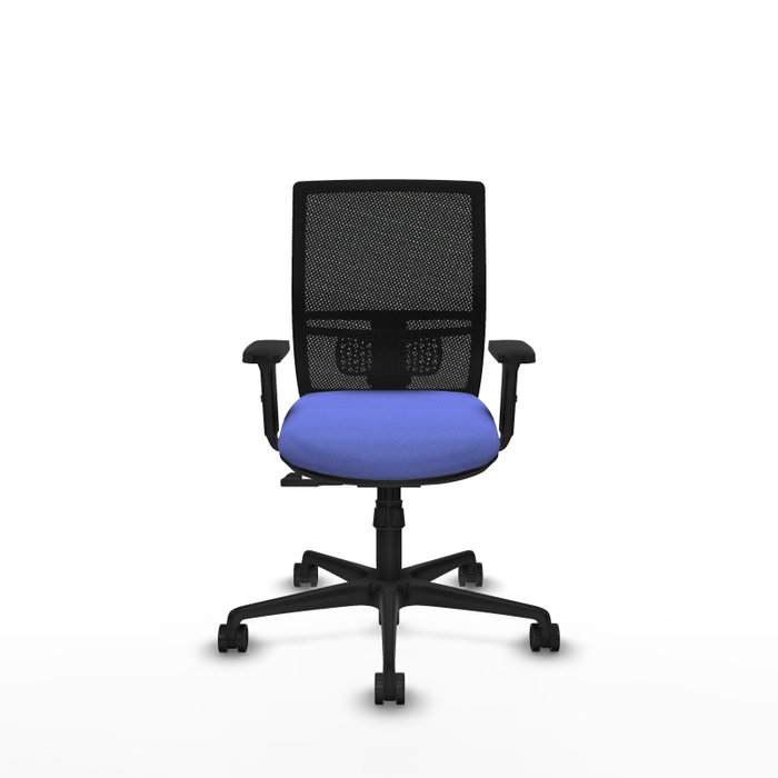 PIQUERAS Y CRESPO Silla de oficina Yunquera con mecanismo Sincro, Azul claro y Negro