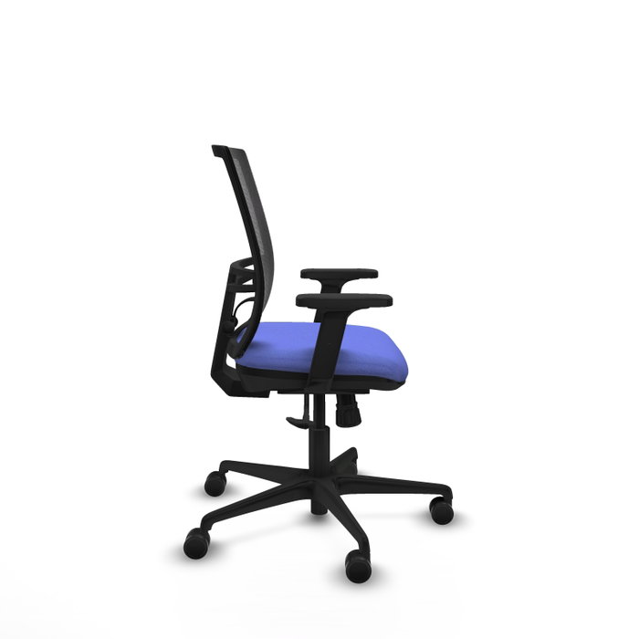 PIQUERAS Y CRESPO Silla de oficina Yunquera con mecanismo Sincro, Azul claro y Negro