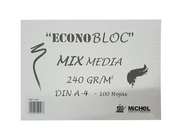 Michel Bloc Dibujo Multitecnicas Mix Media Din A4 Encolado 100 Hojas 240 gr/m2 210x297 mm Michel Bloc Dibujo Multitecnicas Mix Media Din A4 Encolado 100 Hojas 240 gr/m2 210x297 mm
