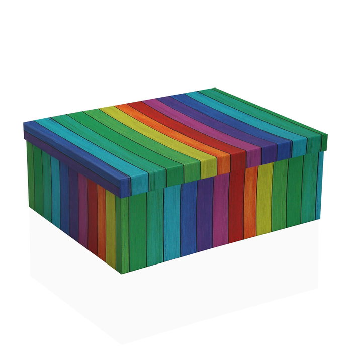 Set de Cajas Organizadoras Apilables Versa Arcoíris Cartón 15 Piezas 35 x 16,5 x 43 cm Set de Cajas Organizadoras Apilables Versa Arcoíris Cartón 15 Piezas 35 x 16,5 x 43 cm