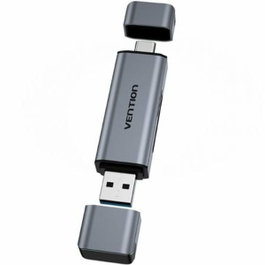 Vention Lector de tarjetas externo CLLH0 USB 3.0 y USB Tipo-C Gris