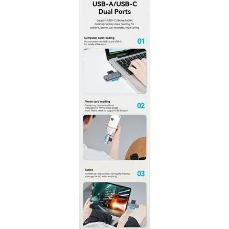 Vention CLLH0 Lector de Tarjetas Externo USB 3.0 Tipo-C Dual Drive SD TF Aluminio Gris hasta 512GB Vention CLLH0 Lector de Tarjetas Externo USB 3.0 Tipo-C Dual Drive SD TF Aluminio Gris hasta 512GB