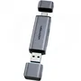 Vention CLLH0 Lector de Tarjetas Externo USB 3.0 Tipo-C Dual Drive SD TF Aluminio Gris hasta 512GB