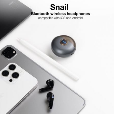 Tooq Auriculares inalámbricos + Micrófono Snail - Gris Tooq Auriculares inalámbricos + Micrófono Snail - Gris