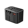 Vention Cargador de Pared Universal GaN 65W FJDB0, 2x USB-C + 1x USB-A, Carga Rápida, Compacto, Compatible para Más de 200 Países