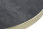 DKD Home Decor Mesa de Centro de Acero y Cristal Negro y Dorado