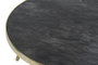 DKD Home Decor Mesa de Centro de Acero y Cristal Negro y Dorado
