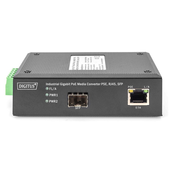 Digitus DN-652104 Conversor de Medios Industrial Gigabit PoE SFP