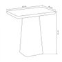 Mesa Auxiliar Lacado Crema Dm Salón 60 X 40 X 61 cm