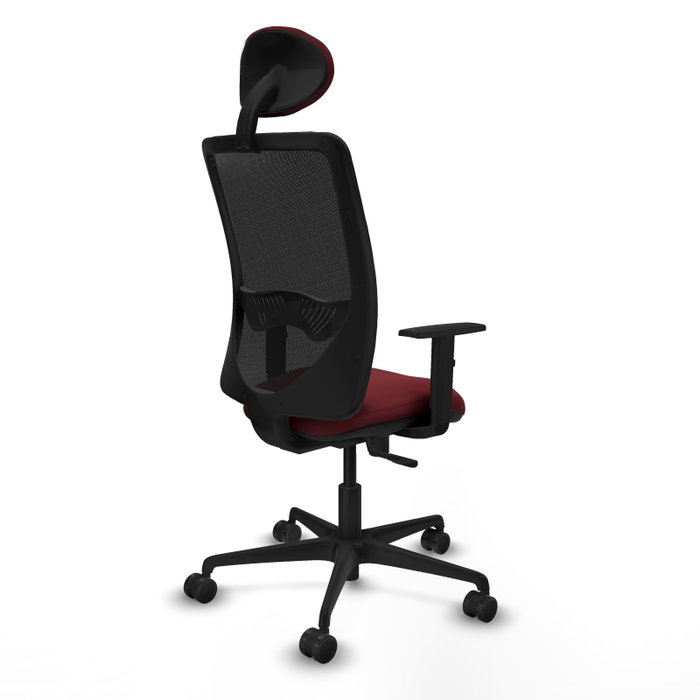PIQUERAS Y CRESPO Silla de oficina Zulema con mecanismo Sincro, color Granate y Negro PIQUERAS Y CRESPO Silla de oficina Zulema con mecanismo Sincro, color Granate y Negro