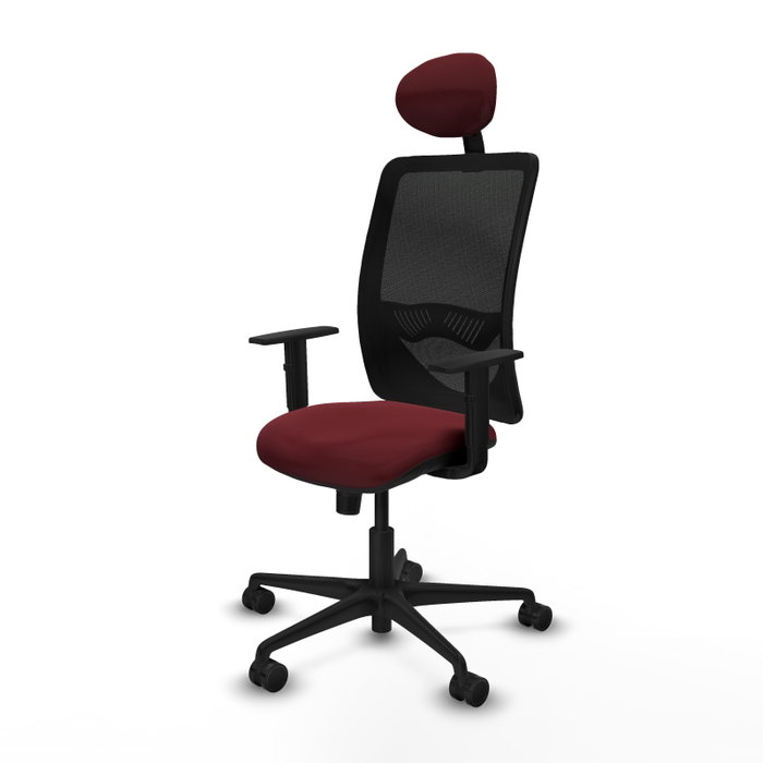 PIQUERAS Y CRESPO Silla de oficina Zulema con mecanismo Sincro, color Granate y Negro PIQUERAS Y CRESPO Silla de oficina Zulema con mecanismo Sincro, color Granate y Negro