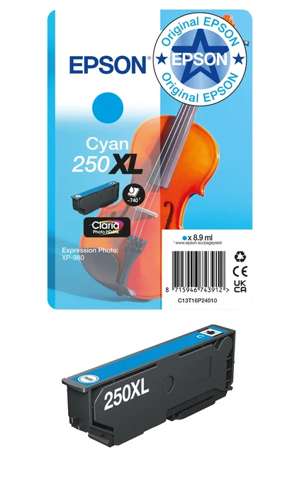 Epson 250XL Cian Cartucho de Tinta