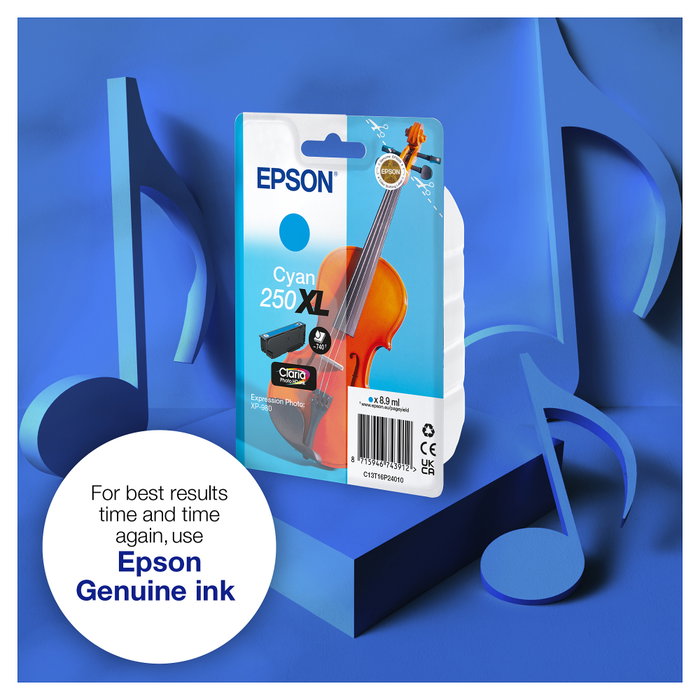 Epson 250XL Cian Cartucho de Tinta Epson 250XL Cian Cartucho de Tinta