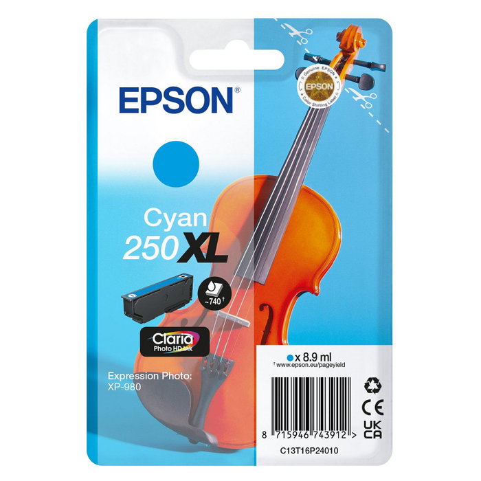 Epson 250XL Cian Cartucho de Tinta Epson 250XL Cian Cartucho de Tinta