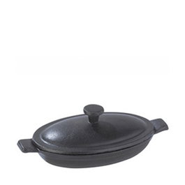 Vollrath Pujadas Mini Cazuela Oval con Tapa Fundida en Hierro, 12.5x9x7.5 cm - Modelo Cazuela, Orfebrería