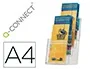 Q-connect Expositor sobremesa metacrilato 1/3 din a4 4 compartimentos 110x155x265 mm