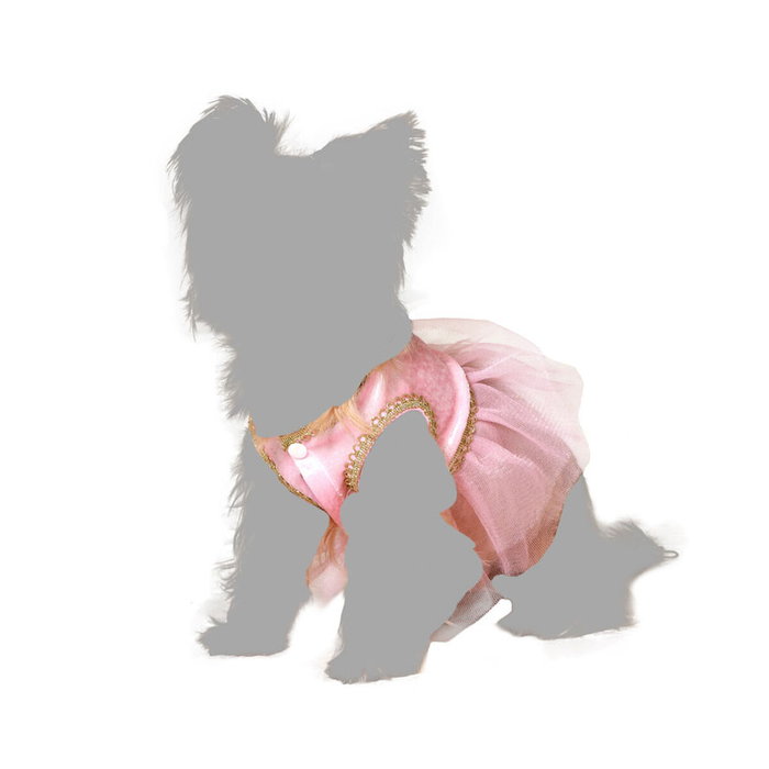 Disfraz para Mascota Bailarina Ballet Rosa de Poliéster para Perro