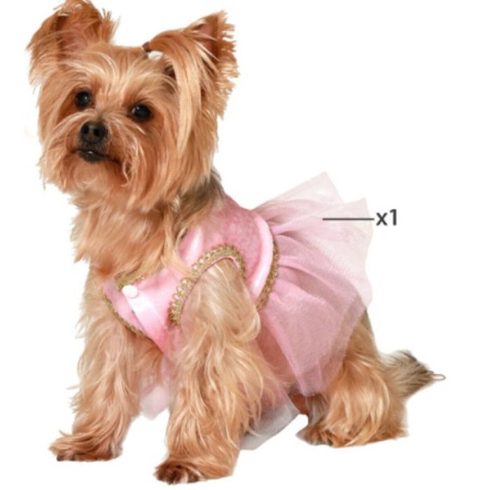 Disfraz para Mascota Bailarina Ballet Rosa de Poliéster para Perro