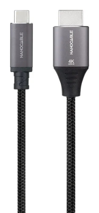 Nanocable Cable USB-C a HDMI 2.0 4K 60Hz 1.8m Negro Nanocable Cable USB-C a HDMI 2.0 4K 60Hz 1.8m Negro