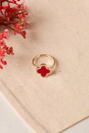 Heliophilia Silver Anillo de Metal CY9852 Dorado con Laca, Resistente al Deslustre, Talla Única