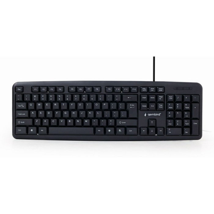 Gembird KB-U-103-RU Teclado de Membrana Cirílico Ruso Negro