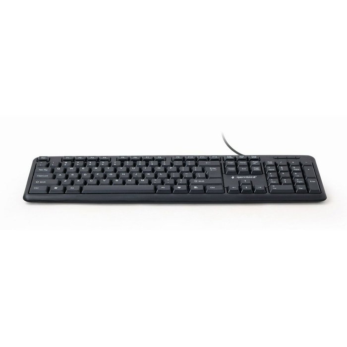 Gembird KB-U-103-RU Teclado de Membrana Cirílico Ruso Negro