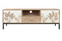 DKD Home Decor Mueble TV Tropical Blanco Natural 50 x 140 x 40 cm