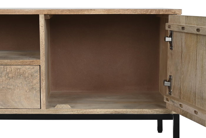 DKD Home Decor Mueble TV Tropical Blanco Natural 50 x 140 x 40 cm