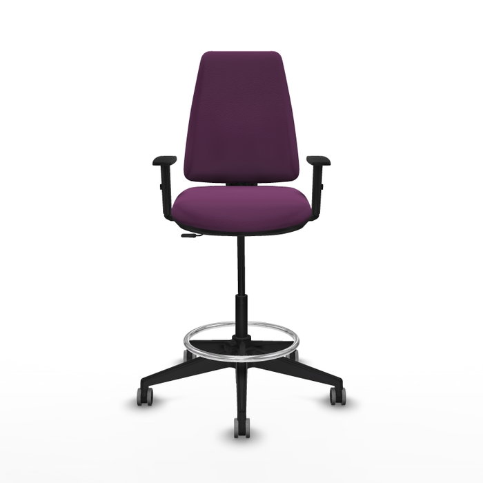PIQUERAS Y CRESPO Taburete Elche CP Morado con Brazos 1D