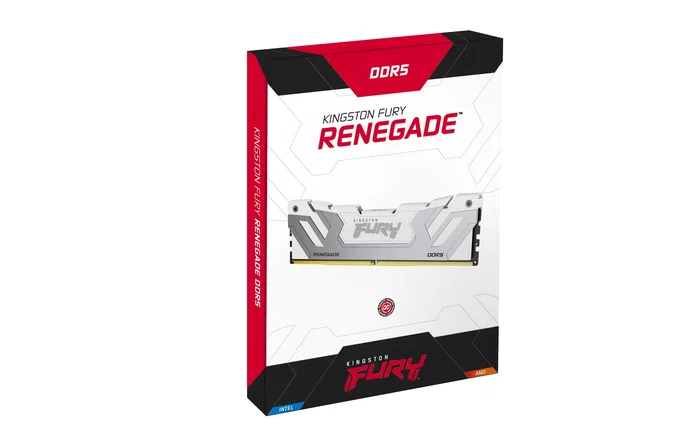 Kingston FURY Renegade 48 GB DDR5 8400 MT/s CL40 CUDIMM (Kit de 2 x 24 GB) - Blanco/Plata