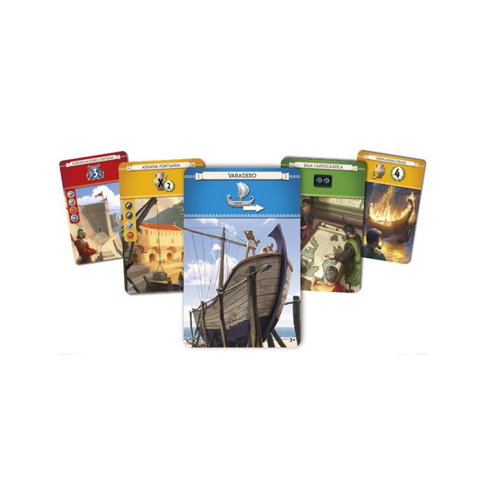 Repos Production 7 Wonders: Armada Nueva Edición SEV-SP05 - Juego de Mesa de Cartas, Expansión Naval (Requisito Juego Base), 3-7 Jugadores, A Partir 10 Años, 40 Min, Español