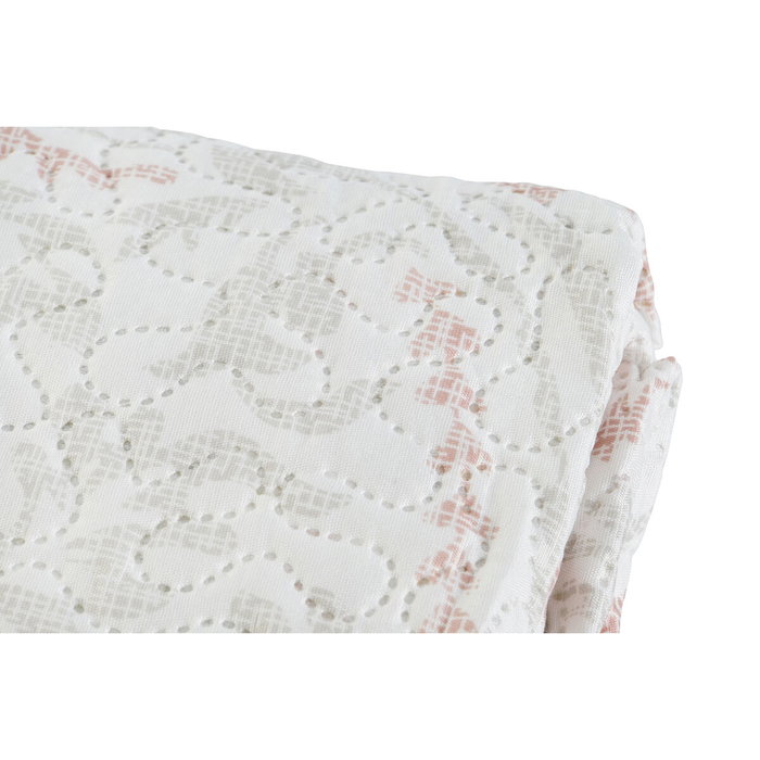 DKD Home Decor Colcha Floral Bordada Beige y Marrón 180x260x1 cm DKD Home Decor Colcha Floral Bordada Beige y Marrón 180x260x1 cm