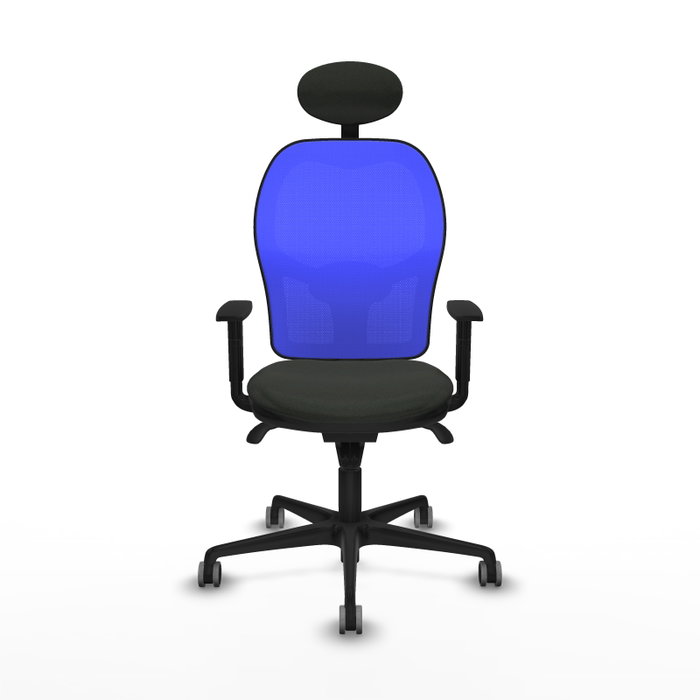 PIQUERAS Y CRESPO Silla de oficina Jorquera con mecanismo Sincro, Azul y Negro