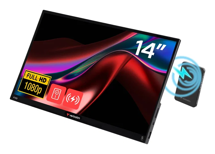 Verbatim Monitor Portátil 14 Pulgadas Full HD Táctil con Power Bank 5000mAh Black Verbatim Monitor Portátil 14 Pulgadas Full HD Táctil con Power Bank 5000mAh Black
