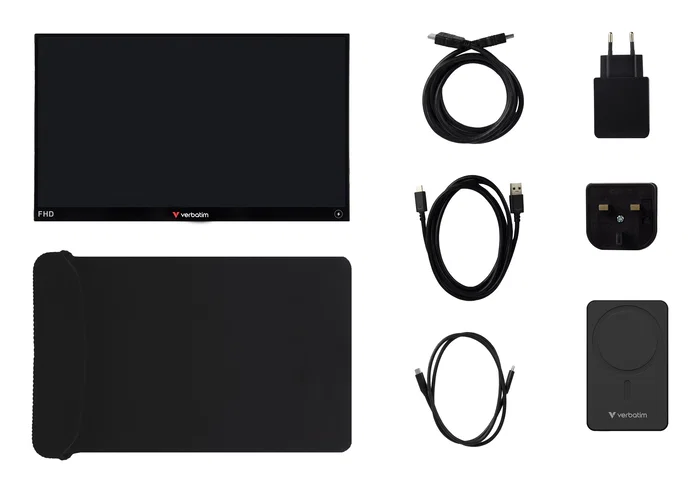 Verbatim Monitor Portátil 14 Pulgadas Full HD Táctil con Power Bank 5000mAh Black Verbatim Monitor Portátil 14 Pulgadas Full HD Táctil con Power Bank 5000mAh Black