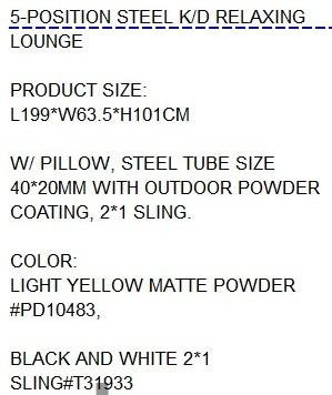 DKD Home Decor Tumbona para Terraza y Jardín Crema, 5 Posiciones con Ruedas, Desmontable, de Acero y Textilene, Dimensiones 199 x 63 x 101 cm