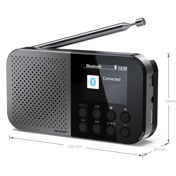 Sharp DR-P520 Osaka Radio Digital Portátil Negra