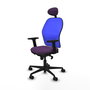 PIQUERAS Y CRESPO Silla de oficina Jorquera con mecanismo Sincro, morado y azul