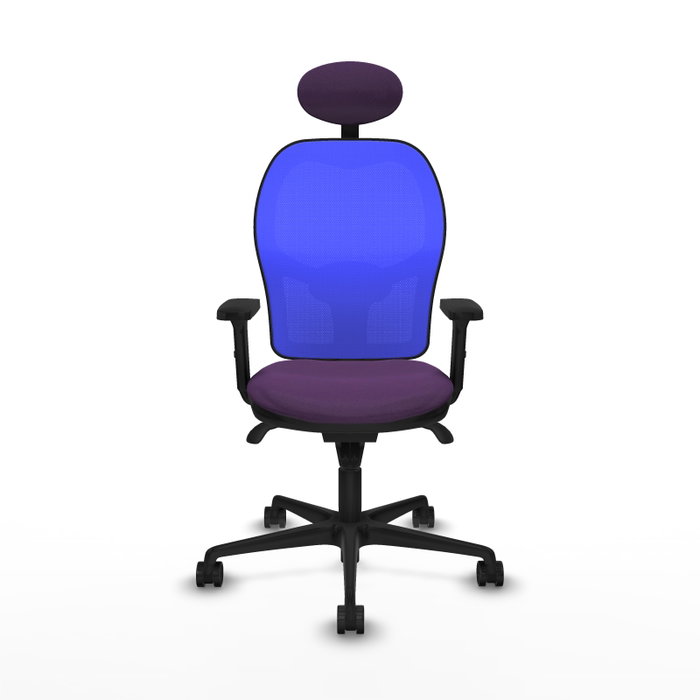 PIQUERAS Y CRESPO Silla de oficina Jorquera con mecanismo Sincro, morado y azul PIQUERAS Y CRESPO Silla de oficina Jorquera con mecanismo Sincro, morado y azul