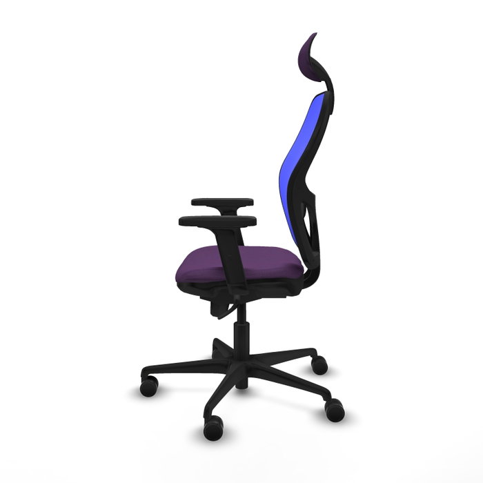 PIQUERAS Y CRESPO Silla de oficina Jorquera con mecanismo Sincro, morado y azul PIQUERAS Y CRESPO Silla de oficina Jorquera con mecanismo Sincro, morado y azul