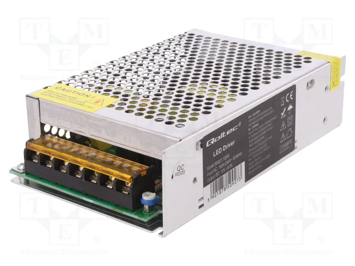 Qoltec Zasilacz impulsowy LED IP20 100W 12V 8.3A