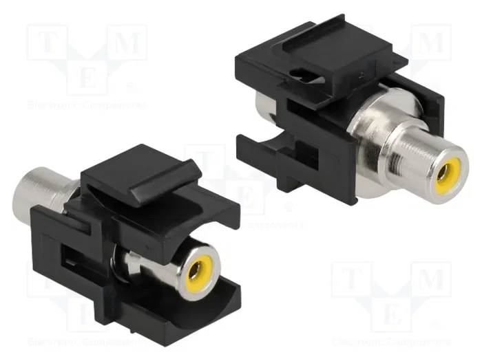DeLOCK Módulo Keystone RCA hembra amarillo/negro DeLOCK Módulo Keystone RCA hembra amarillo/negro