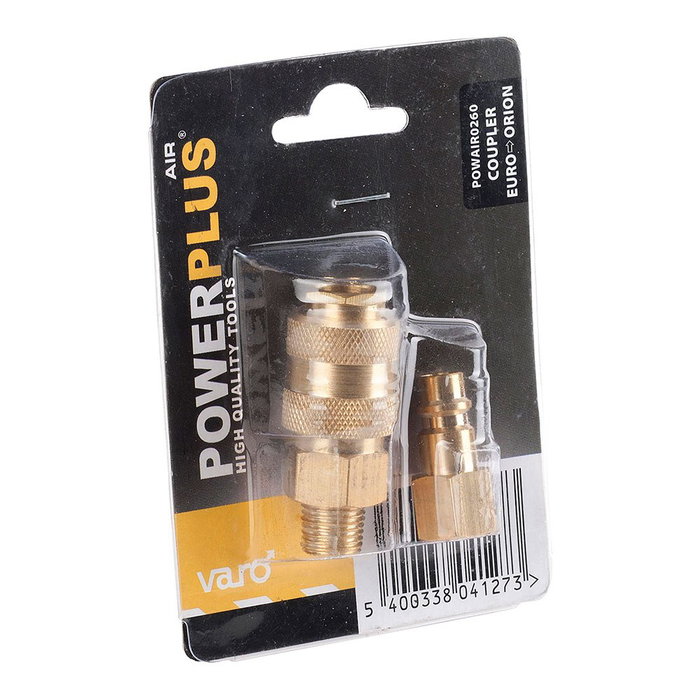 Powerplus Adaptador Conexión Aire Comprimido Euro Macho Orion Hembra 1/4" Latón 2 Ud Powerplus Adaptador Conexión Aire Comprimido Euro Macho Orion Hembra 1/4" Latón 2 Ud