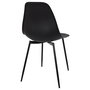Home Deco Factory Silla Essentiel Gustav Negra, Estilo Escandinavo, Asiento Polipropileno, Patas Hierro, 84.8 cm Alto
