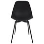 Home Deco Factory Silla Essentiel Gustav Negra, Estilo Escandinavo, Asiento Polipropileno, Patas Hierro, 84.8 cm Alto