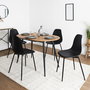 Home Deco Factory Silla Essentiel Gustav Negra, Estilo Escandinavo, Asiento Polipropileno, Patas Hierro, 84.8 cm Alto