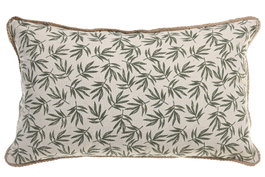 DKD Home Decor Cojín Algodón y Yute Blanco 30x50 cm