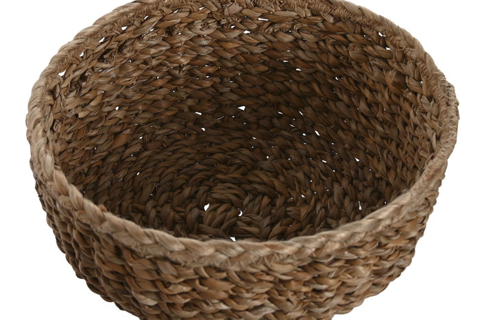 DKD Home Decor Set de 3 Cestas de Fibra Natural 30x30x13 cm DKD Home Decor Set de 3 Cestas de Fibra Natural 30x30x13 cm